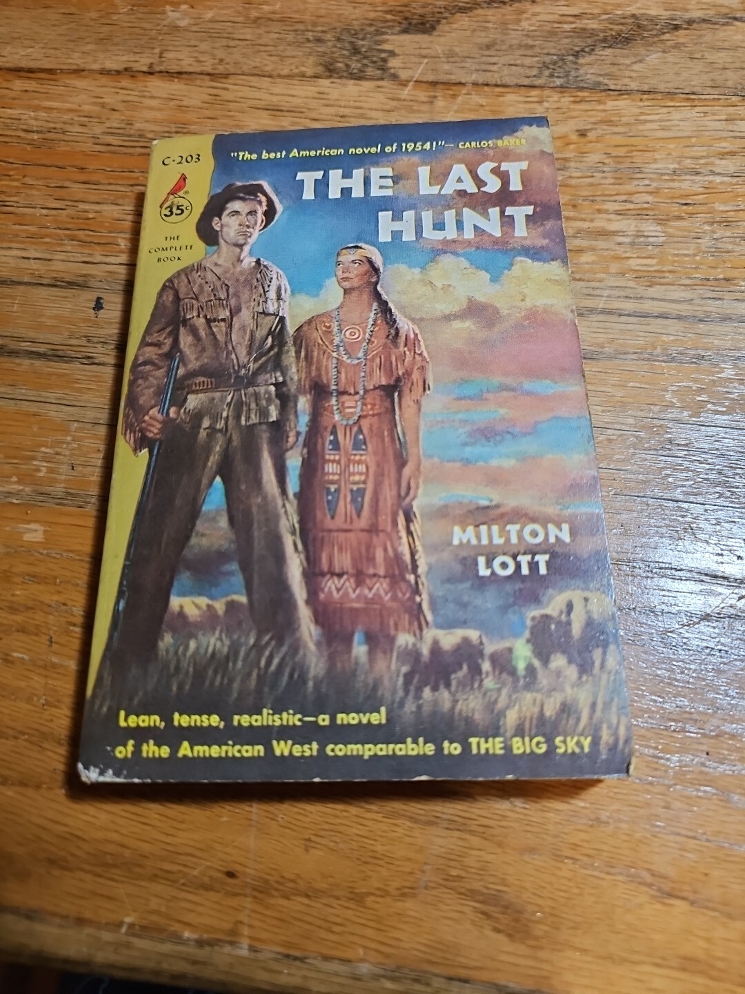 The Last Hunt book, 1956 Cardinal Edition, Milton Lott, Pocket Books Inc 358 pgs