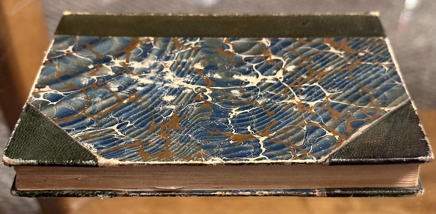 Scottish Jests and Anecdotes Robert Chambers 1880 Antique Leather Bound Marbled