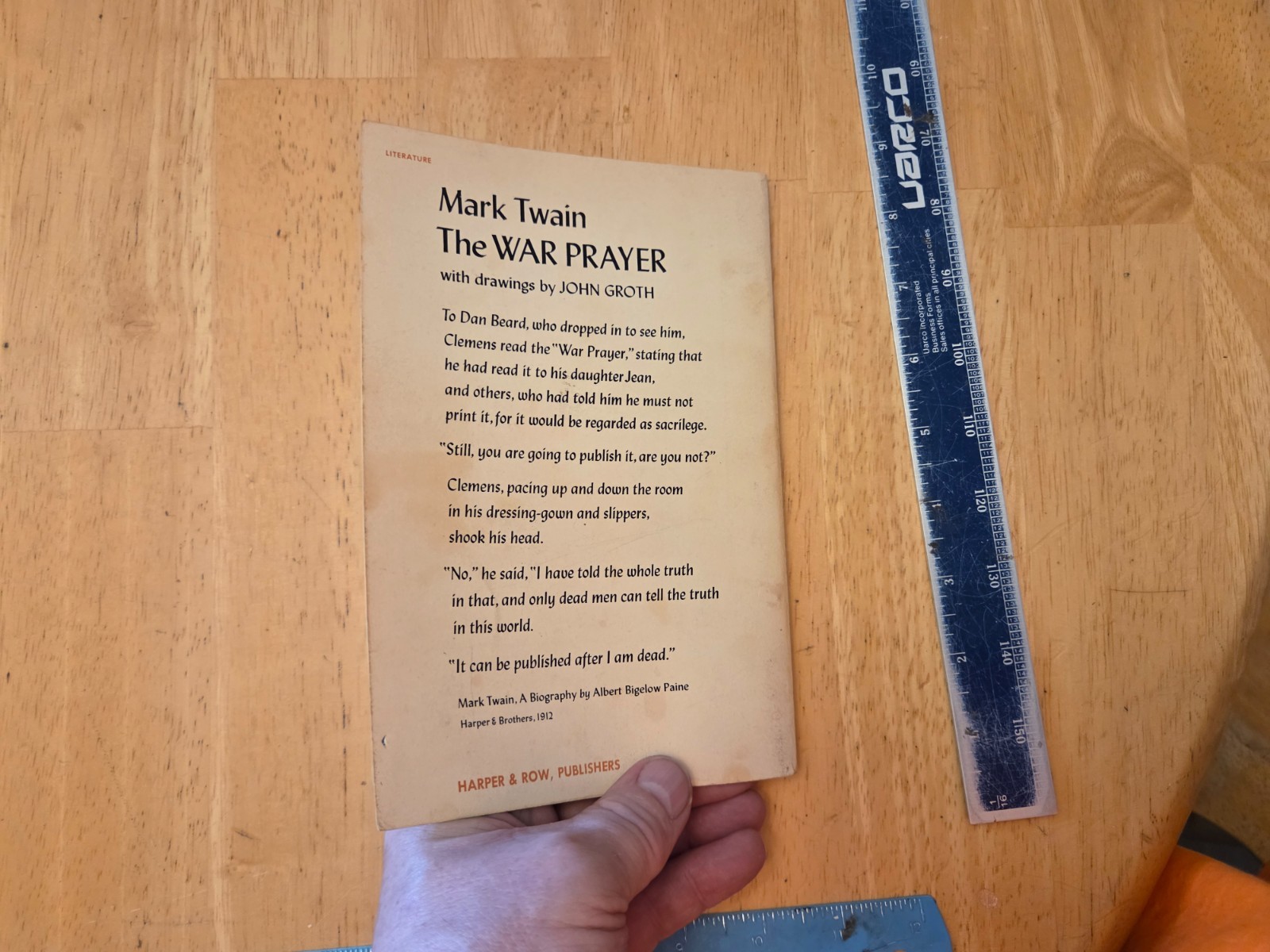 The War Prayer by Mark Twain (1970, Trade Paperback)