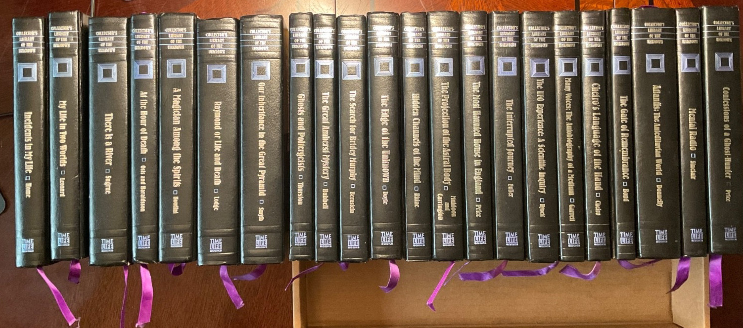 RARE Set of 22 (of 24) COLLECTOR’S LIBRARY OF THE UNKNOWN Time Life – EXCELLENT