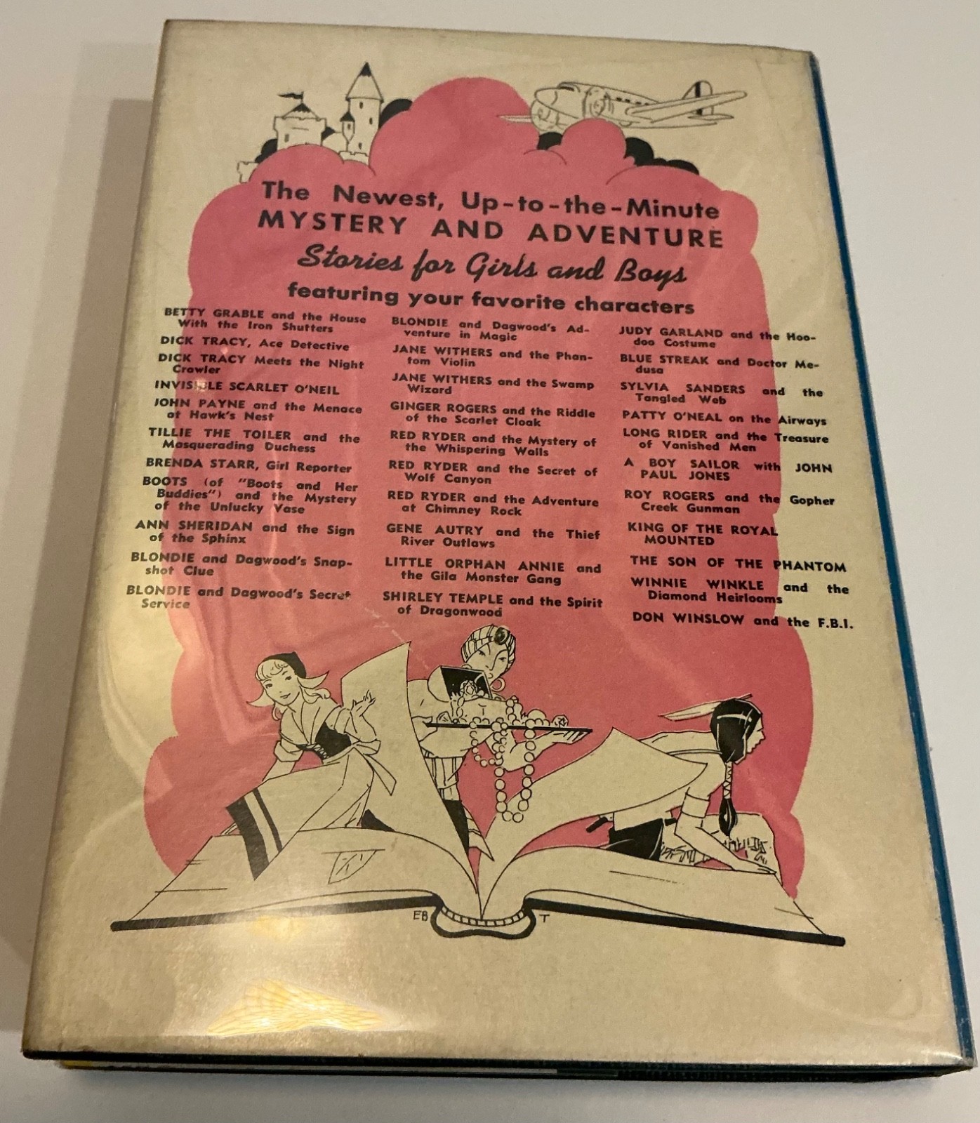 4 HC/DJ 1940 Comic Strip Books Smiling Jack, Brenda Starr, Boots, Nina & Skeezix