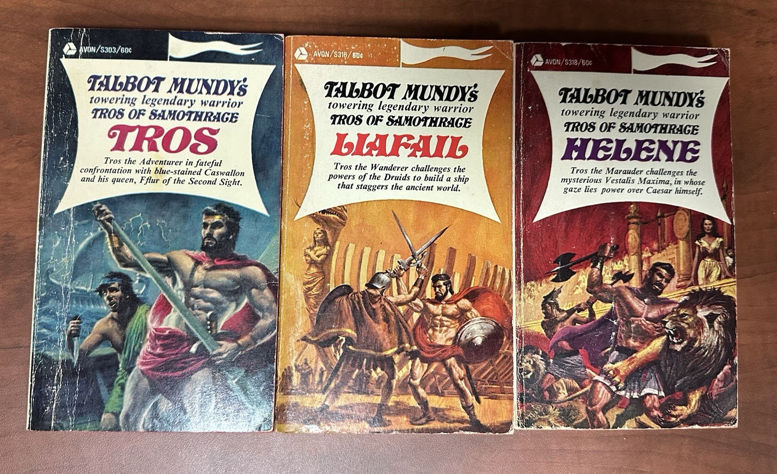 LOT (3) Talbot Mundy TROS OF SAMOTHRAGE (3,6,8) Paperbacks, 1st Printing, Used