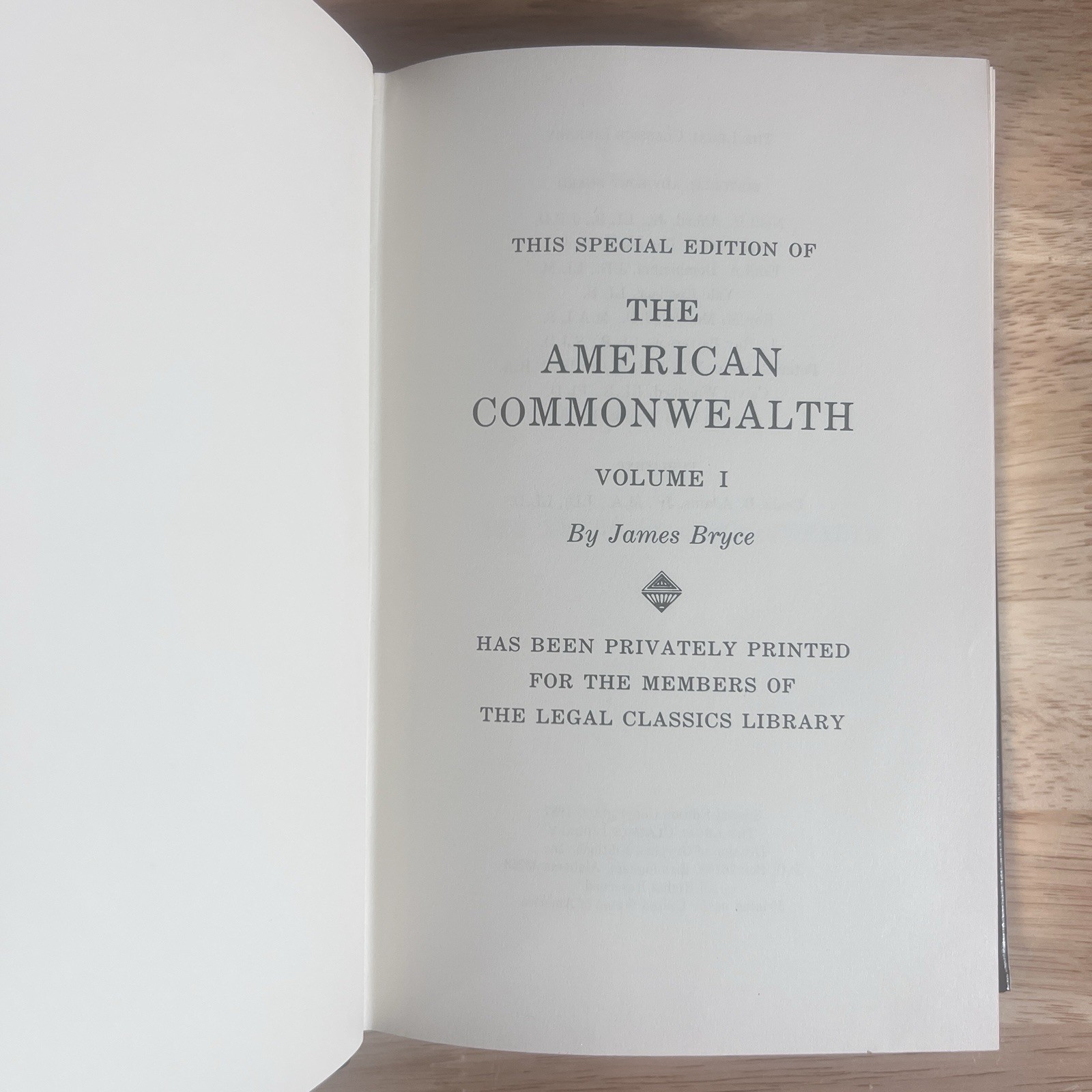 The American Commonwealth James Bryce Leather Gilt 2 Volume Set Legal Classics