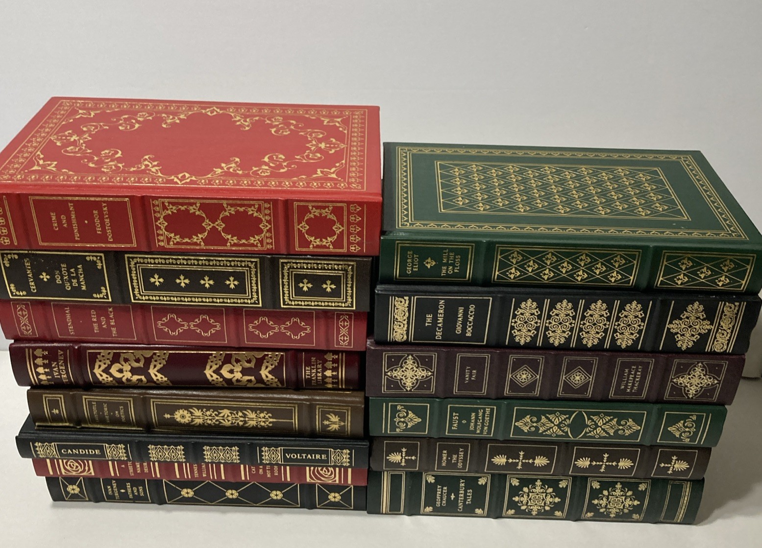 Franklin Library Leather Bound Classic Books Lot of 13 Decorative Library Decor