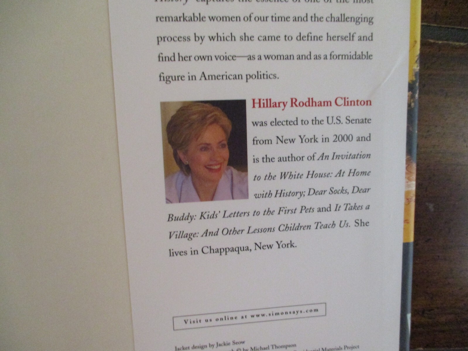 HILLARY RODHAM CLINTON Signed Book(“LIVING HISTORY-2003 1st Edition Hardback)
