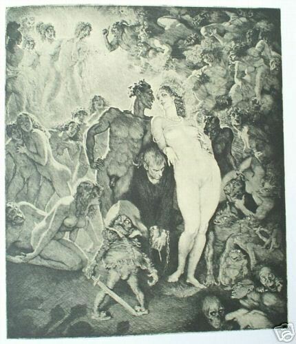 1984 NORMAN LINDSAY ETCHINGS *LIKE NEW* w 100 FULL PAGE PLATES FREE EXPRESS W/W