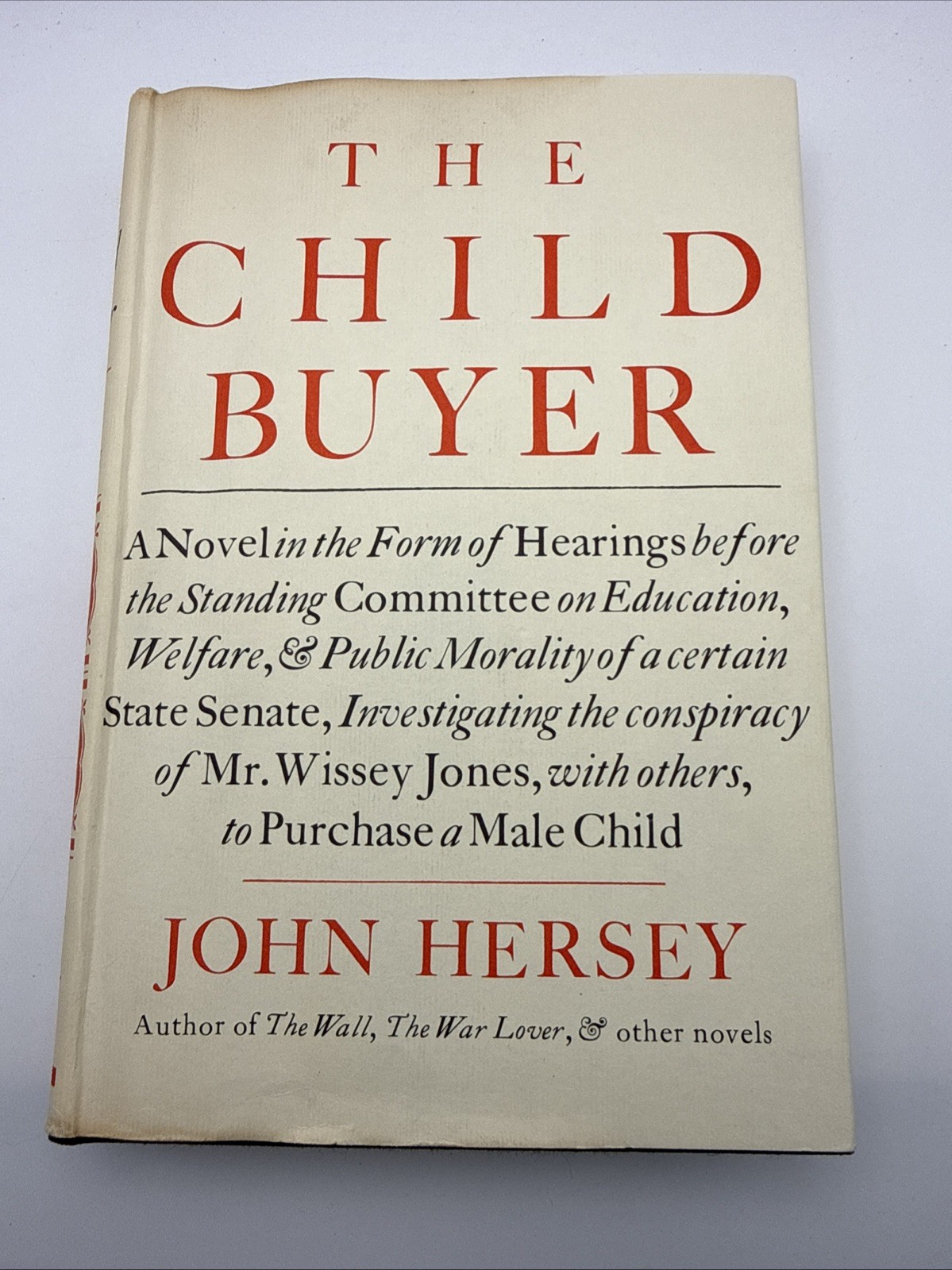 The Child Buyer John Hersey 1960 1st Edition HC Knopf Novel Book