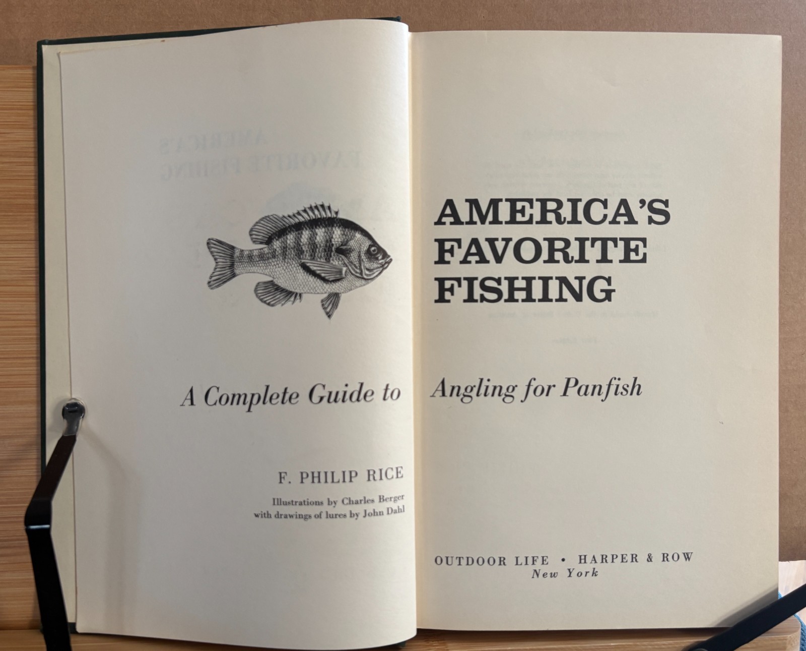 America’s Favorite Fishing 1964 F Philip Rice Panfish Outdoor Life 1st Ed Print