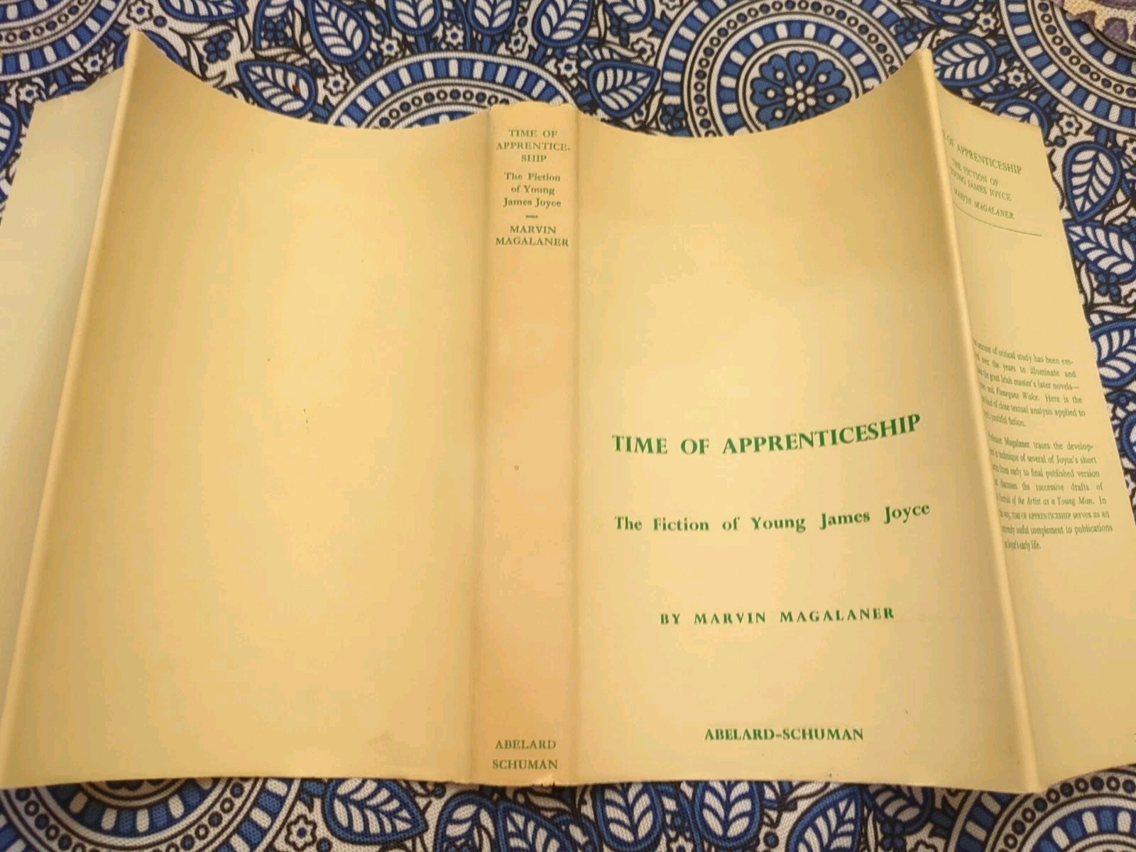 Apprenticeship Young James Joyce Marvin Magalaner 1959 1st Ed / LCCN 59-6018
