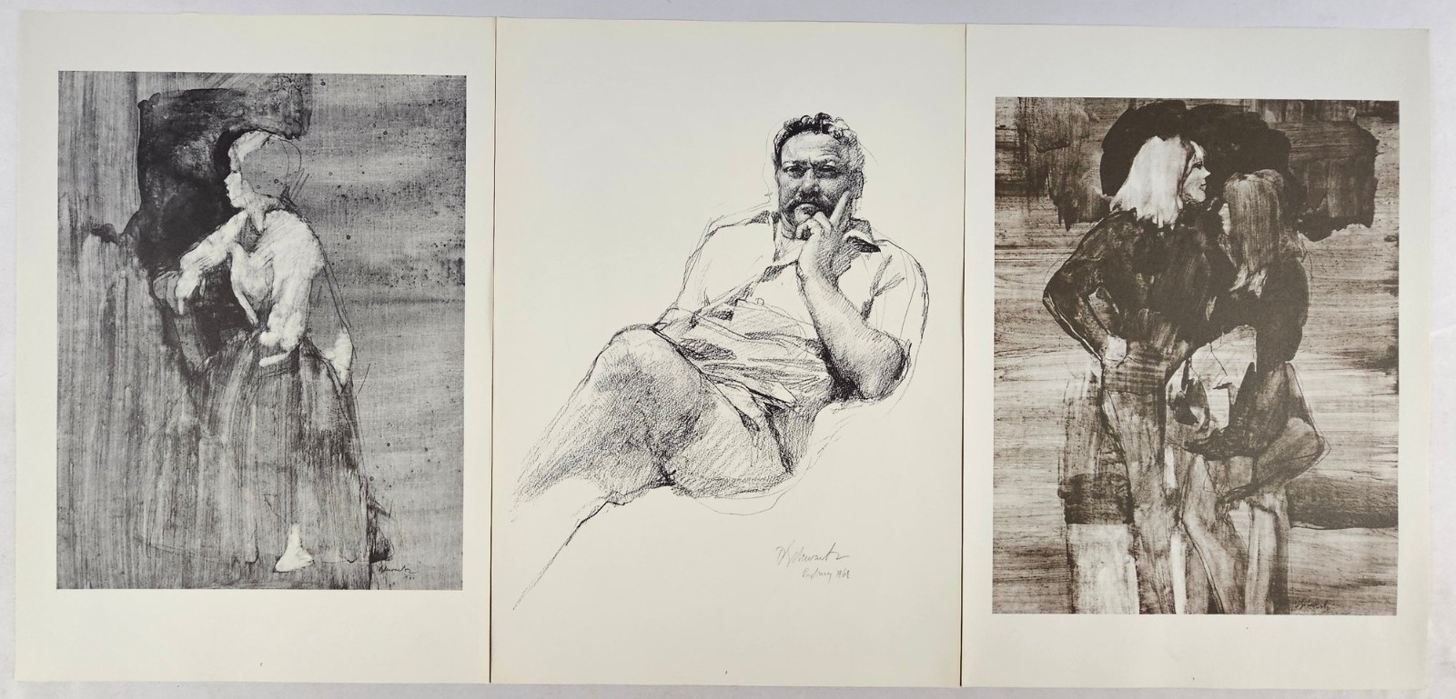 DANIEL SCHWARTZ: A PORTFOLIO OF DRAWINGS – 1968 – LIMITED EDITION – 13 PRINTS