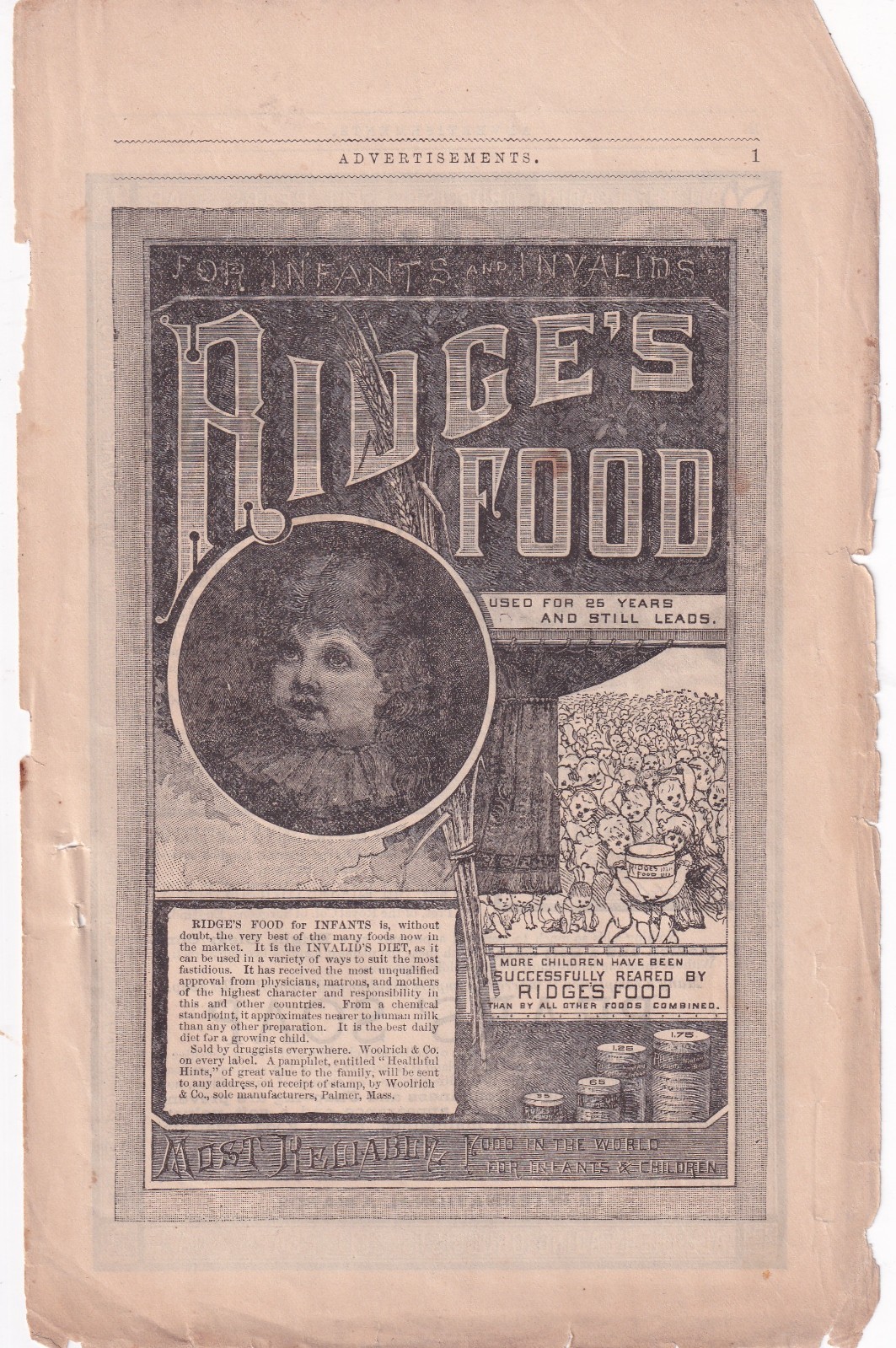 Vintage Advertisements 1885 Magazine 3 Pages Front & Back Pears Soap & Others