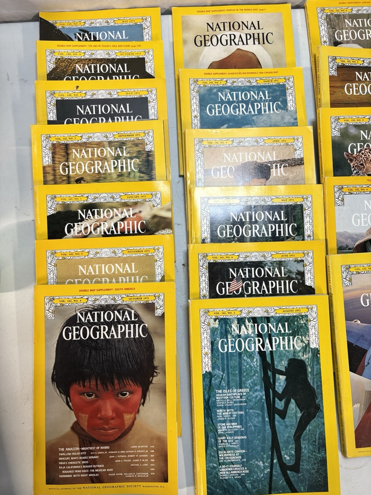 National Geographic Time Machine Various Years Random Mix- Lot Of 8 Magazines