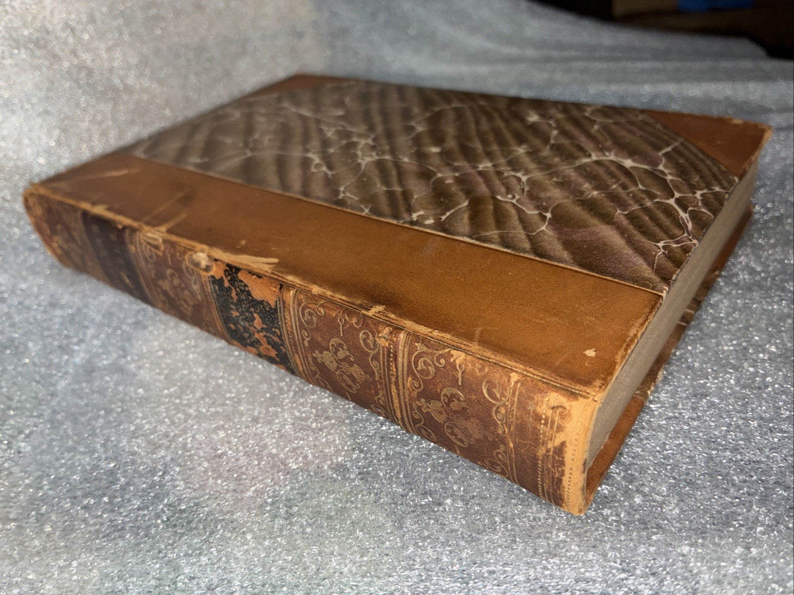 Deerslayer James F. Cooper Fine Binding Leather Marbled Leatherstocking book