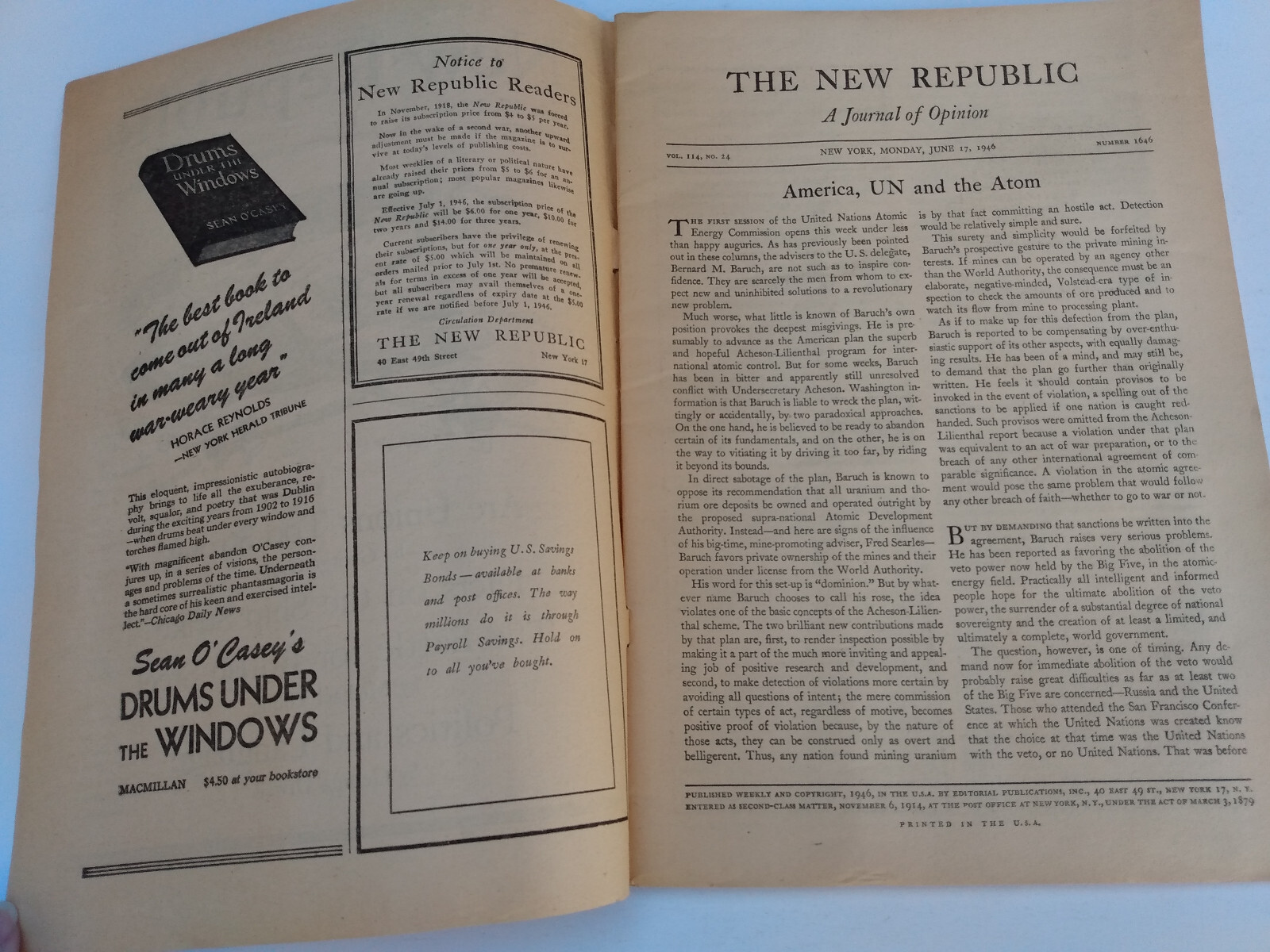 George Orwell 1st Publications World War 2 WWII Era Politics New Republic 1940s