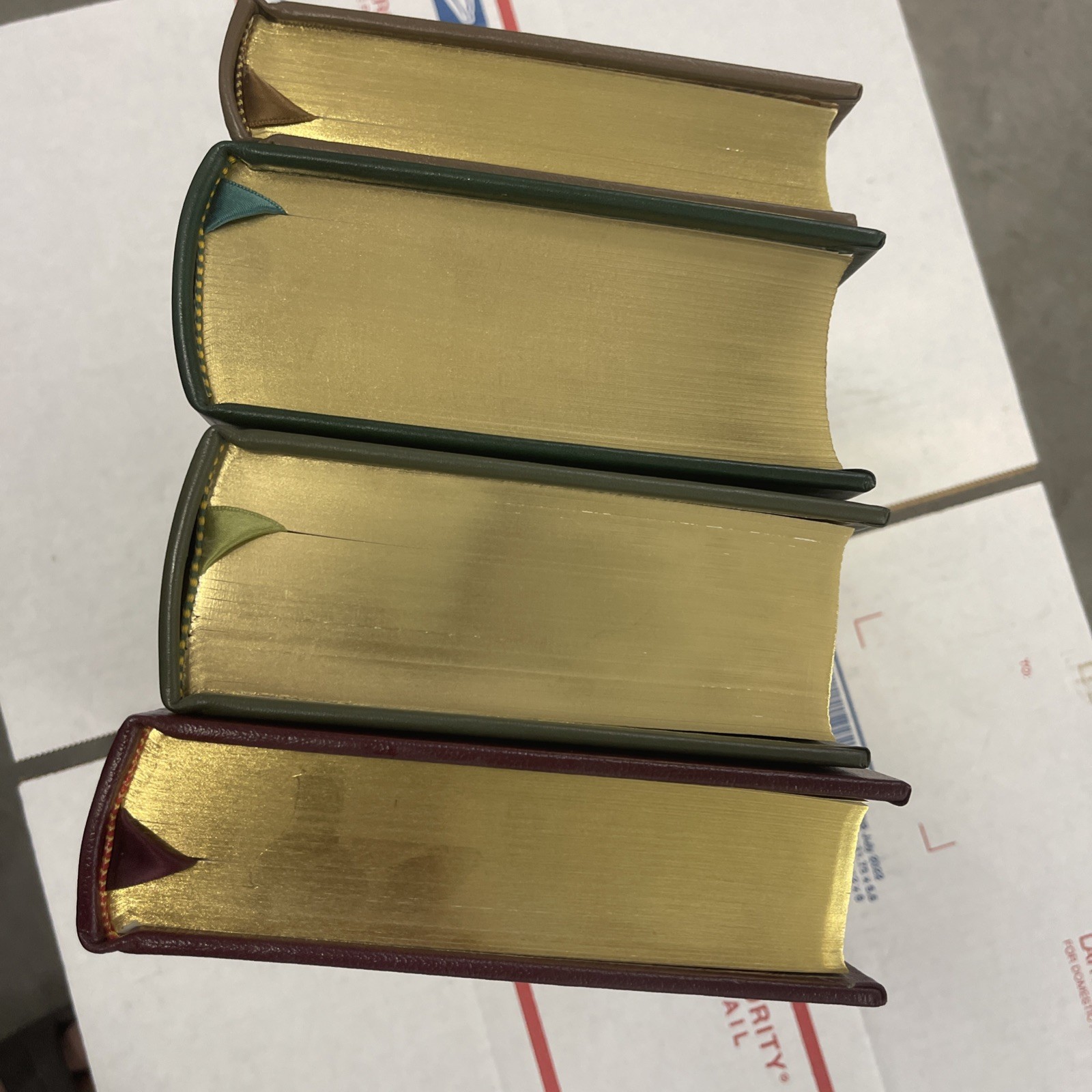 Lot Of 4 Leather Jury Military Disquisition Property…. Legal Classics Library