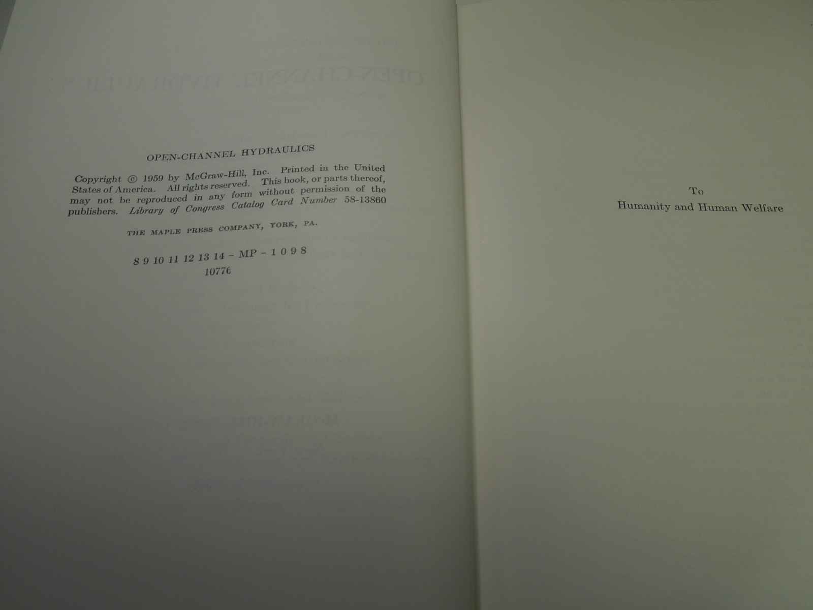 Hydrology for Engineers Linsley, Kohler & Paulhus 1958 McGraw-Hill