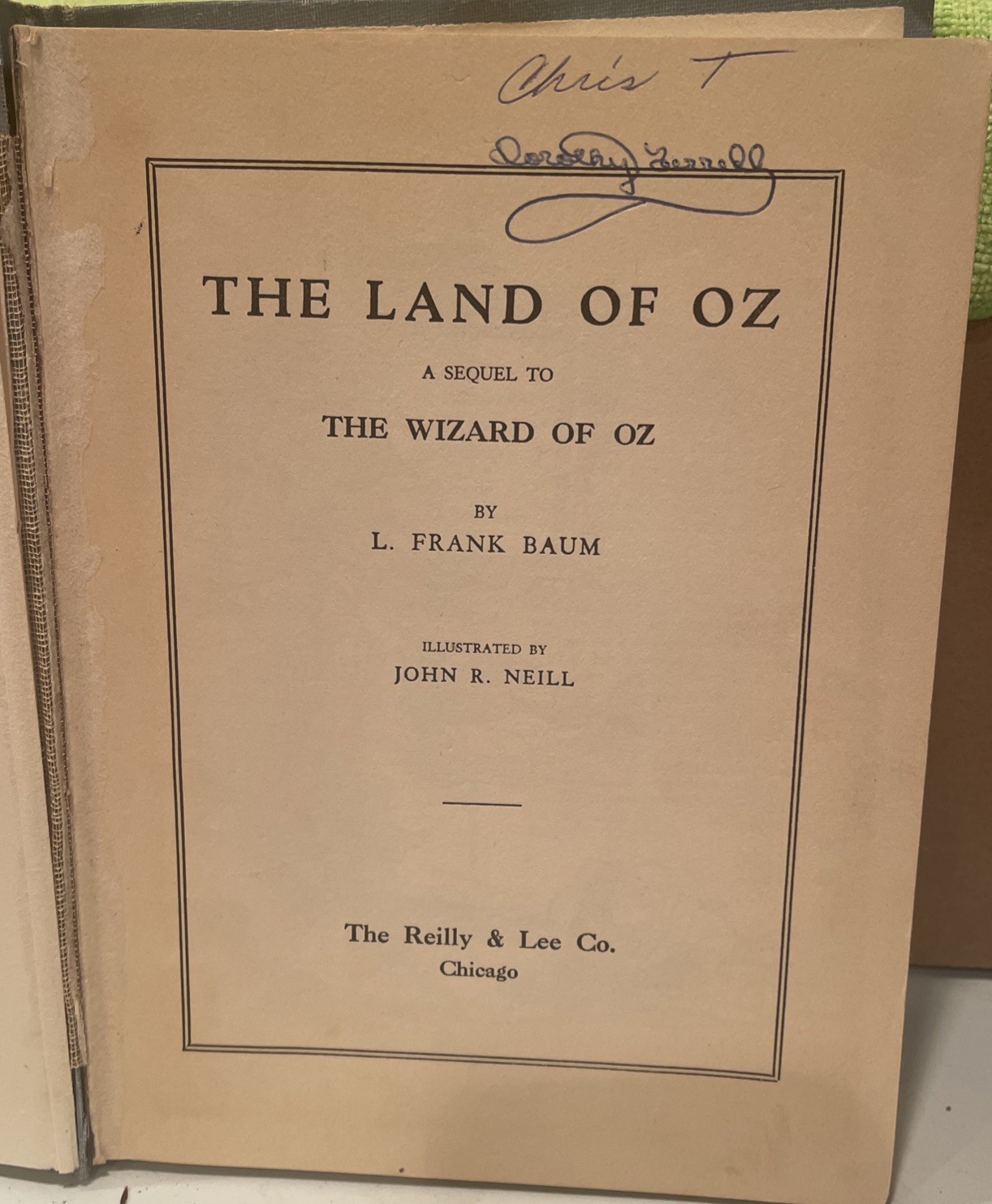 The Land of Oz L Frank Baum Reilly & Lee Vintage Hardcover 1932 Sequel Wizard Oz