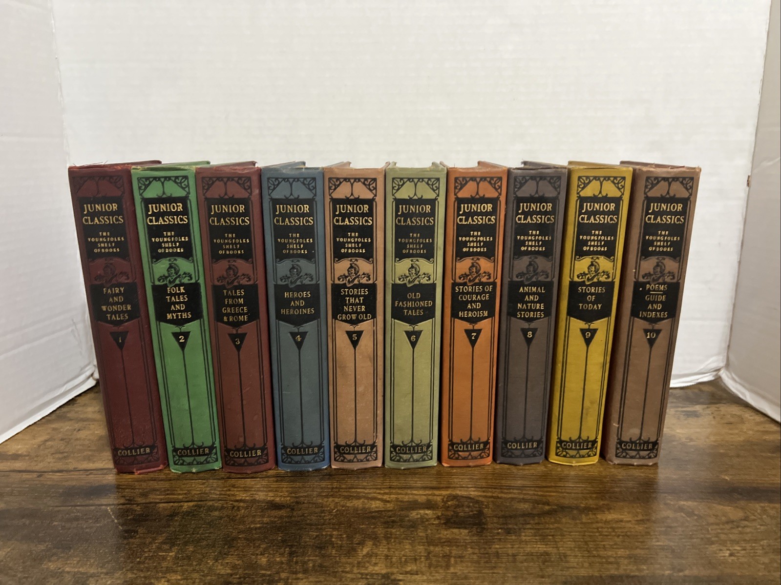 1918 Collier’s Junior Classics, The Young Folks Shelf of Books 1-10 Complete Set