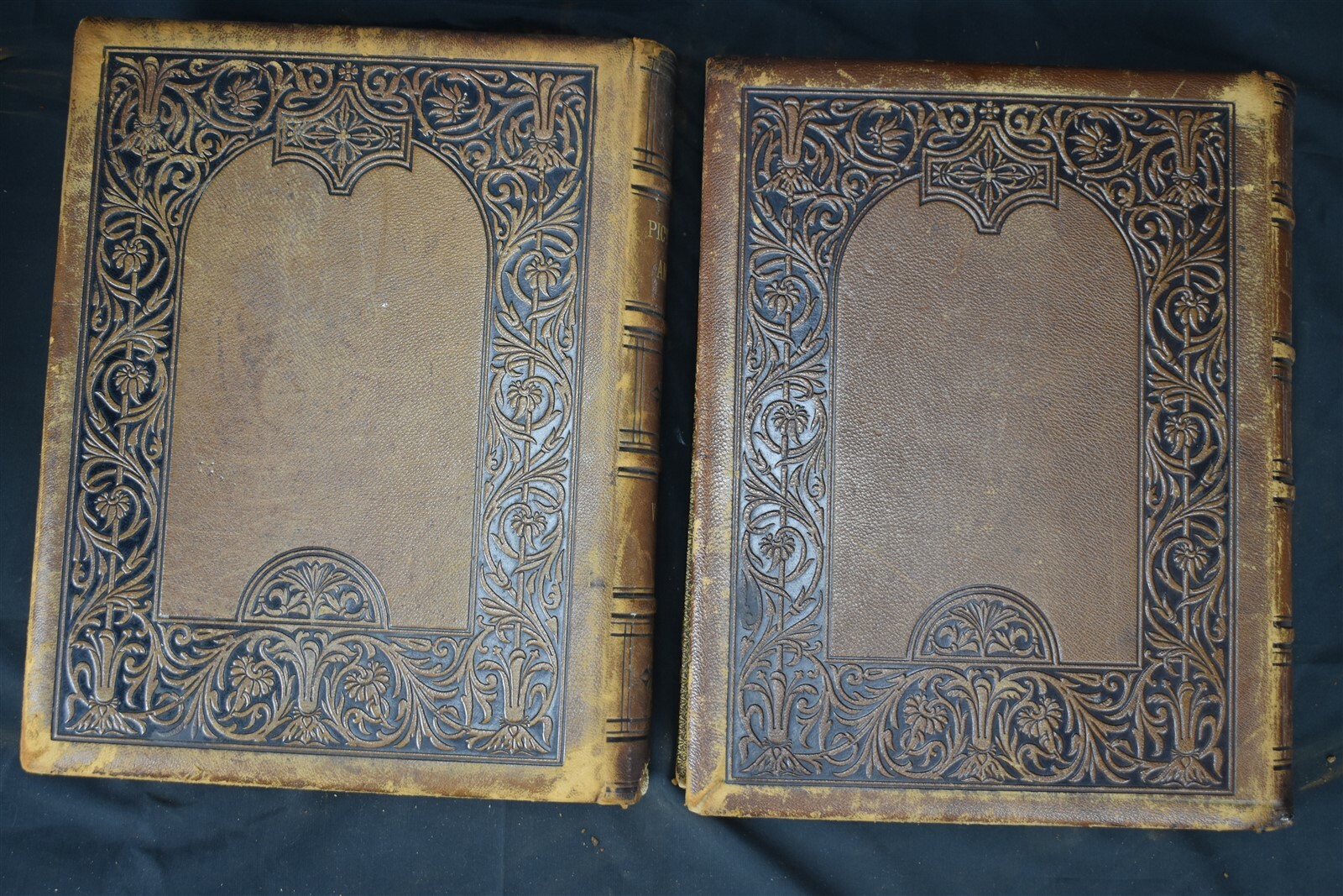 Picturesque America Vol 1 & 2 Leather Bound 1st Edition