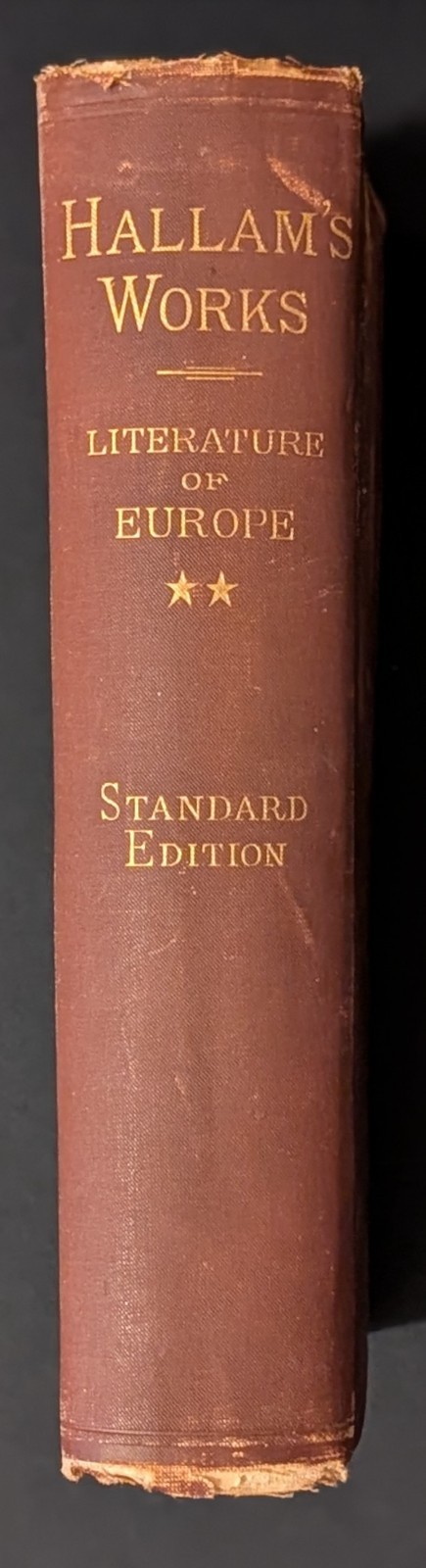 Henry Hallam’s Works Literature Of Europe 1880 Standard Edition Volumes III & IV