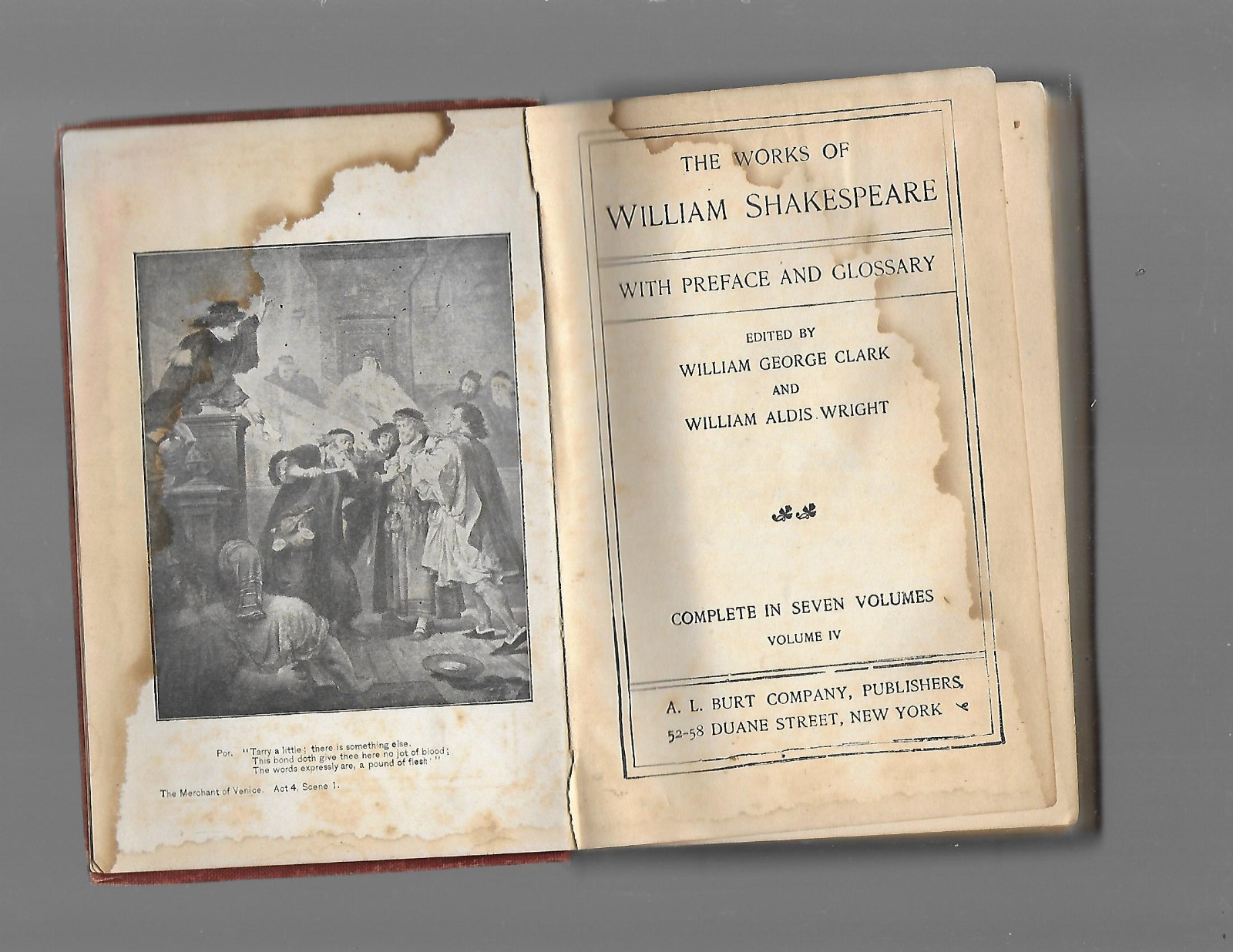 The Works of William Shakespeare: Complete in Seven Volumes – Vol. IV (1910, HB)