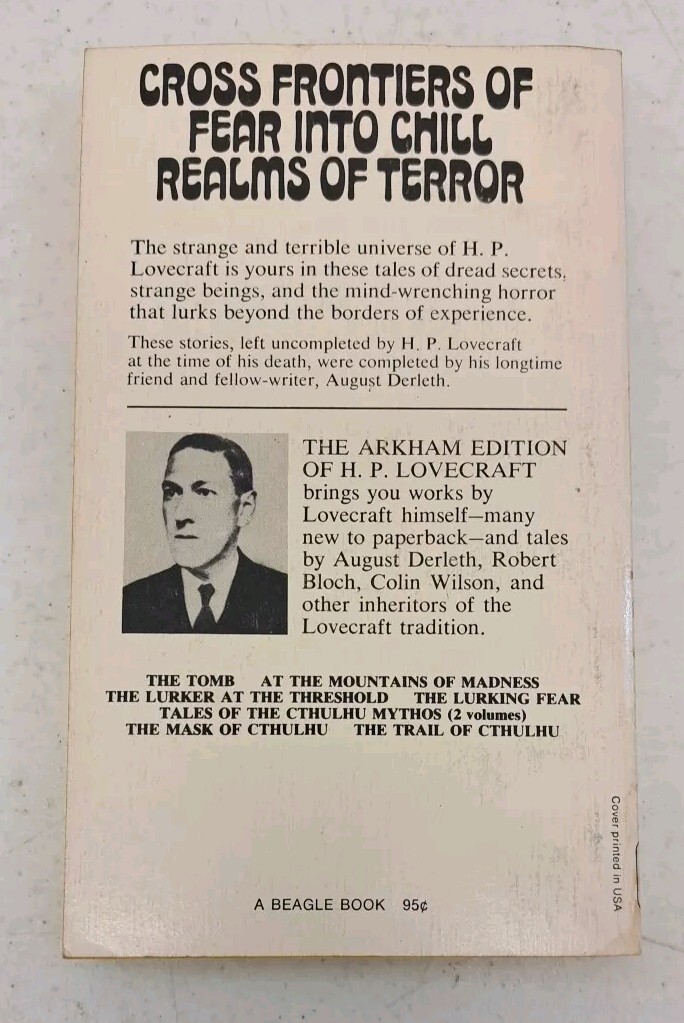 1971 1st Print-Beagle Horror-The Shuttered Room-HP Lovecraft August Derleth-Arkh