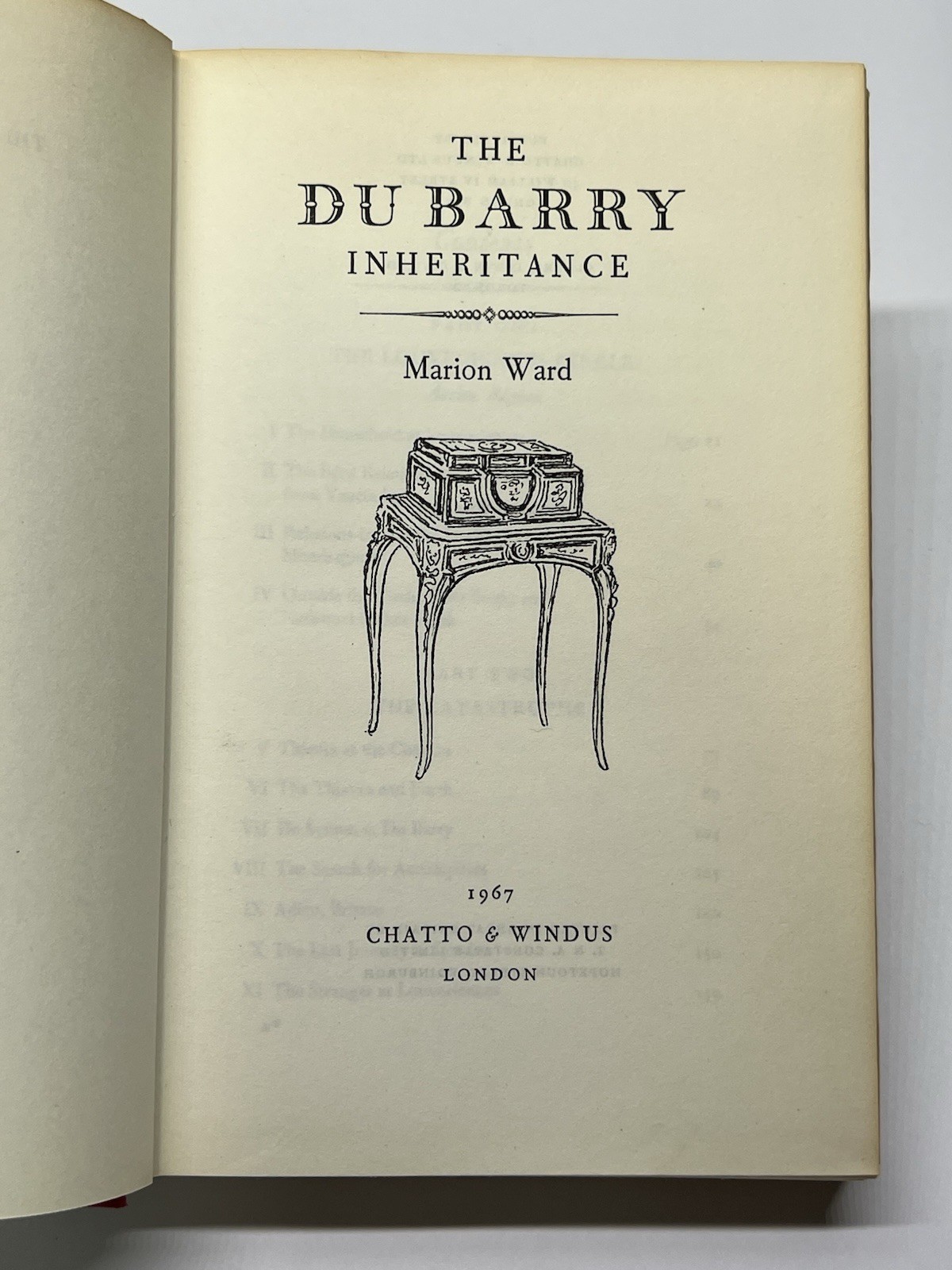 The Dubarry inheritance, Chatto and Windus, Chatto , 1967, HC By Marion Ward