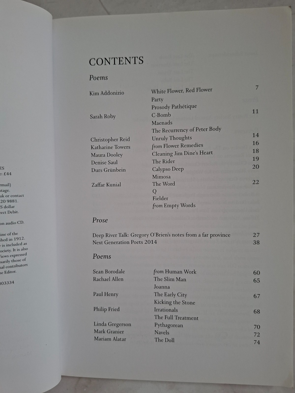 The Poetry Review Set Of 3 Mixed Authors 1st 2014 Paperback The Poetry Society