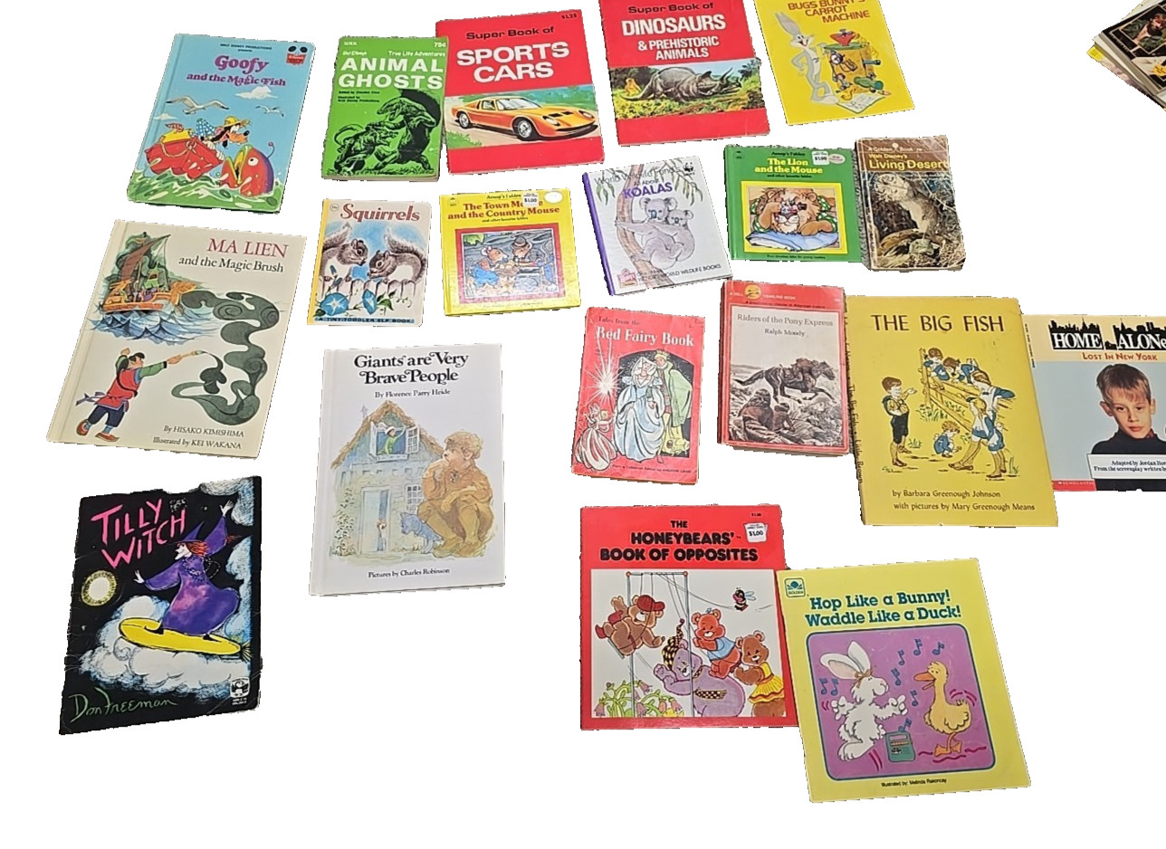 Lot of 19 Vintage Mixed Authors Paperback & Hardcover Children’s Story Books