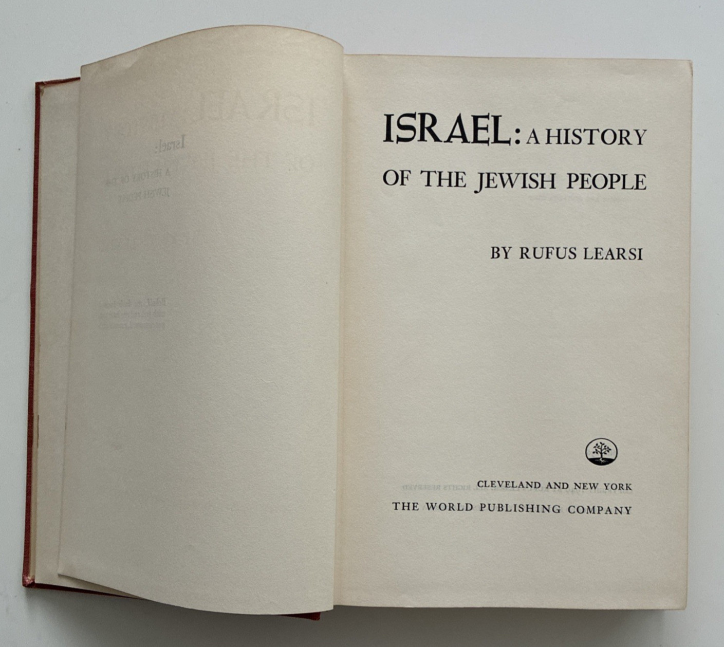 Vintage History of Jewish People Israel Rufus Learsi 1949 HC Illustrated Maps