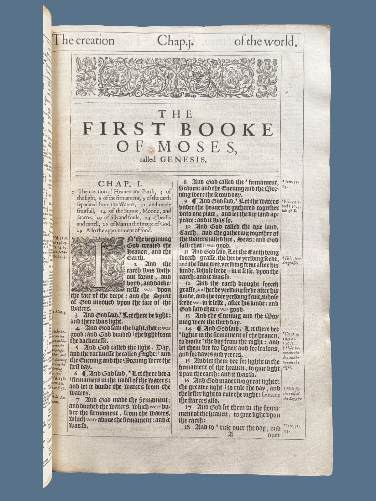 1617 Pulpit Folio 59-Line King James Bible – Complete Text with Genealogies