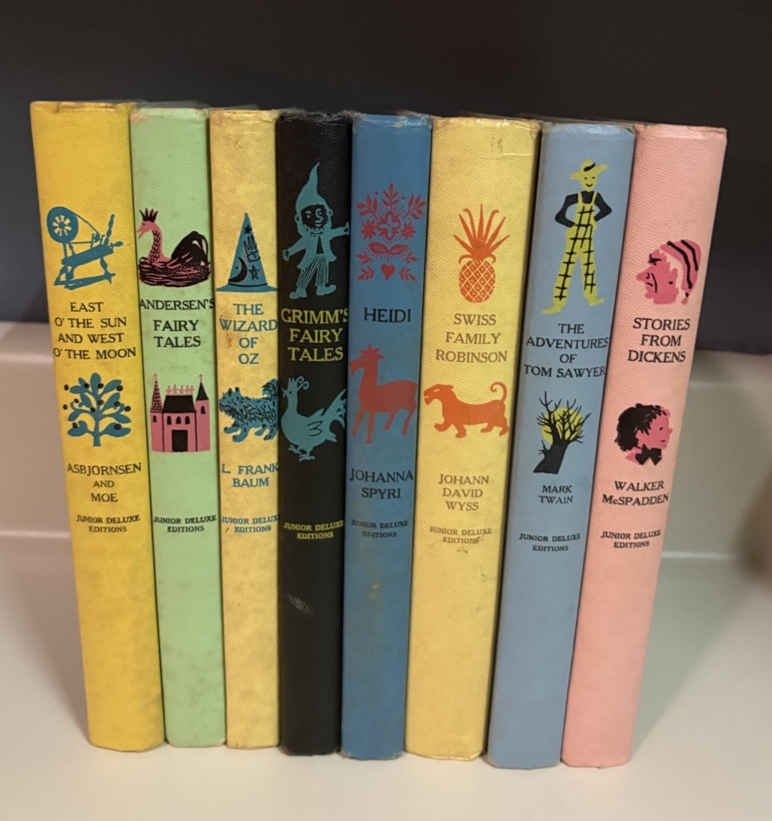 Vintage 1950s Junior Deluxe Edition Books Lot of 8 HC Children’s Classics