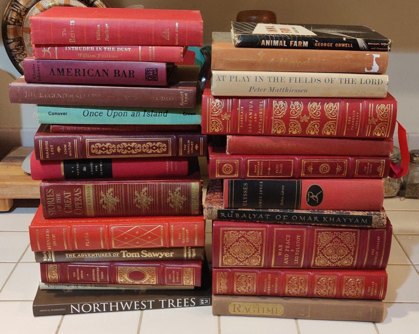 Lot of 12 Vintage Old Hardcover Books for Decor – Random Mixed Colors