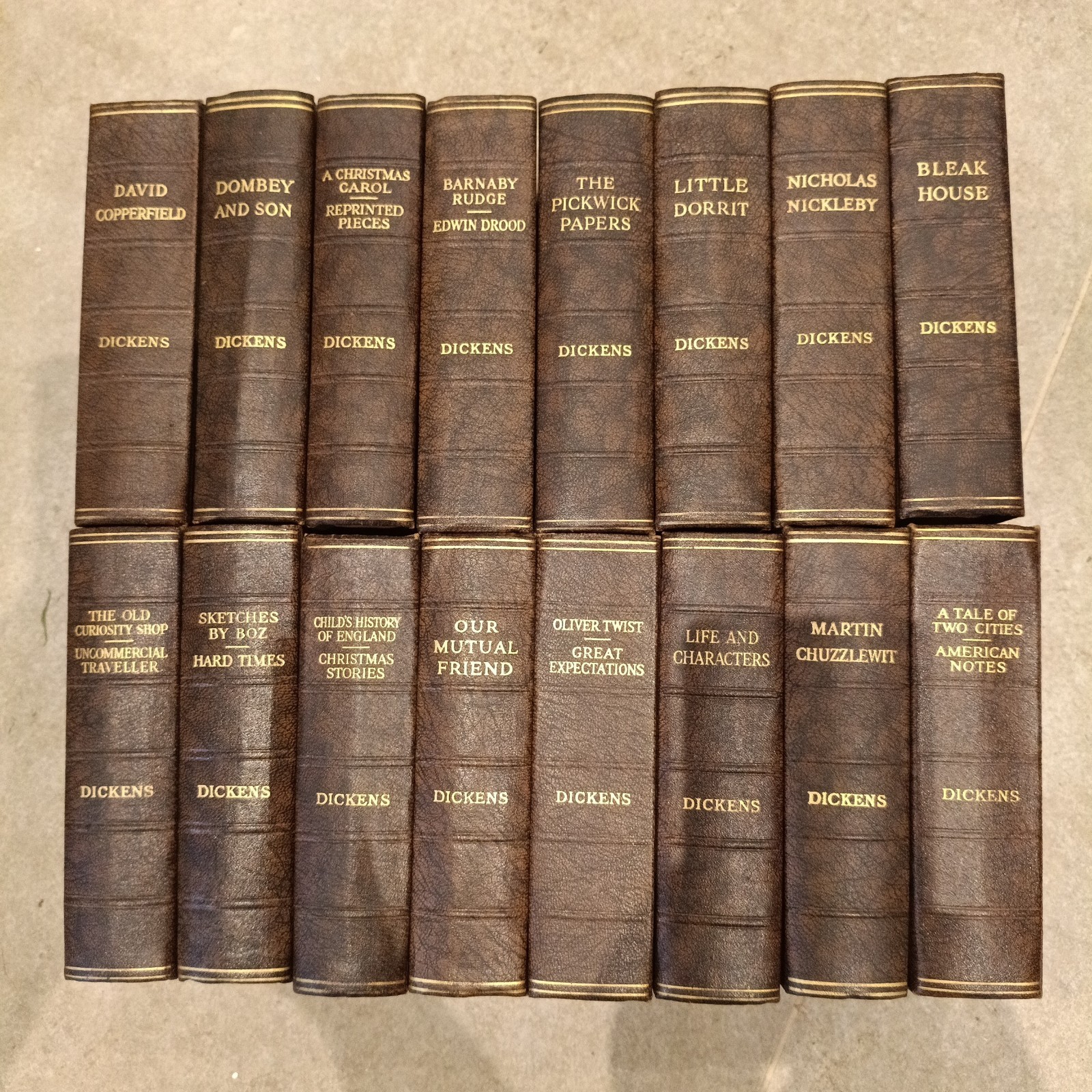 Charles Dickens complete works Odhams Press – Hardback 16 books 1930s