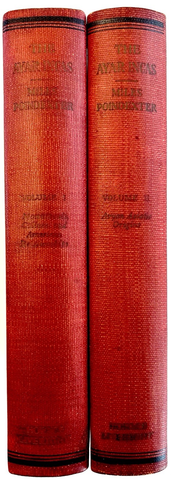 The Ayar-Incas – Miles Poindexter – 2 Volume Set – Ex-Libris L. Frank Baum 1930