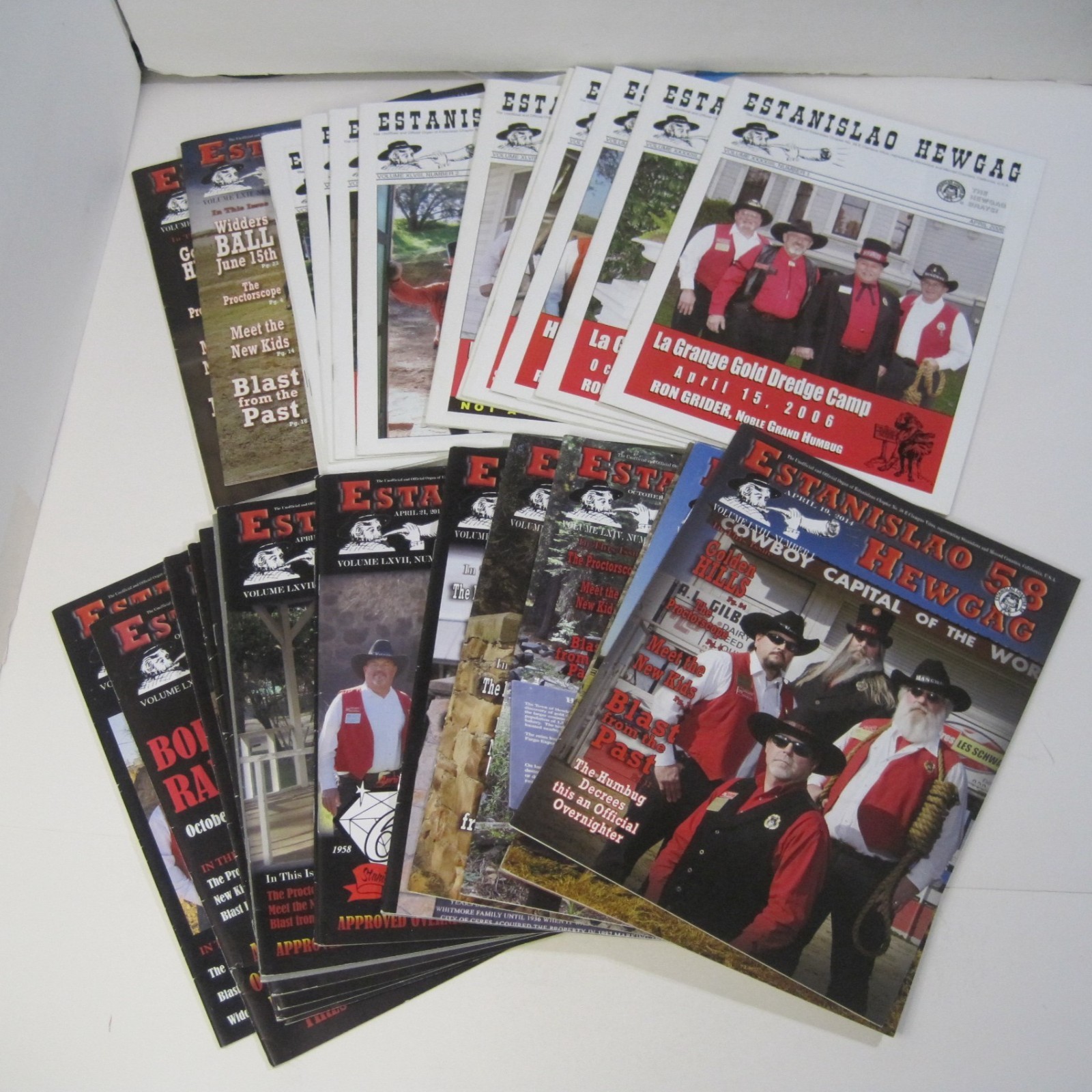 Estanislao Hewgag Clampers ECV Newsletter Lot of 34 – 2006-2025 E Clampus Vitus