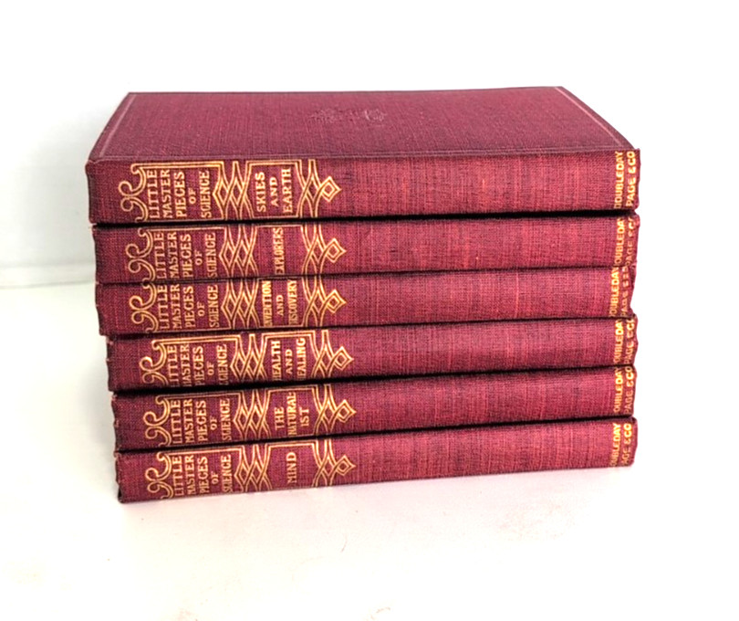 Little Master Pieces of Science 6 Volumes 1902 Doubleday Page & Company Antique