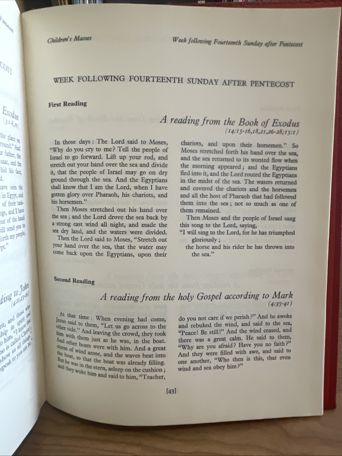 Lectionary for Weekdays & for Children & Young People ; Catholic ; English 1966