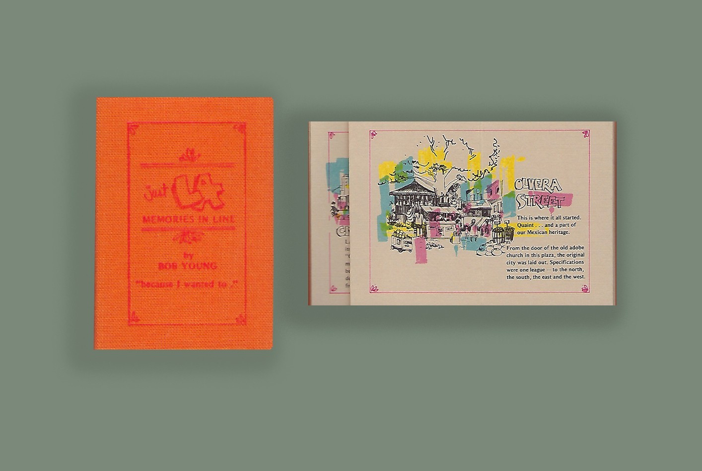 Just LA Los Angeles Memories In-Line Bob Young Miniature Book Accordion Style