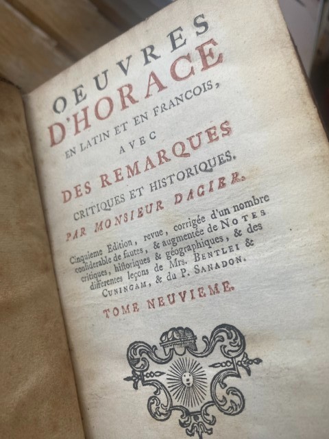 1733 Works Horace Oeuvres d’Horace JEWISH HISTORY ANTIQUITIES