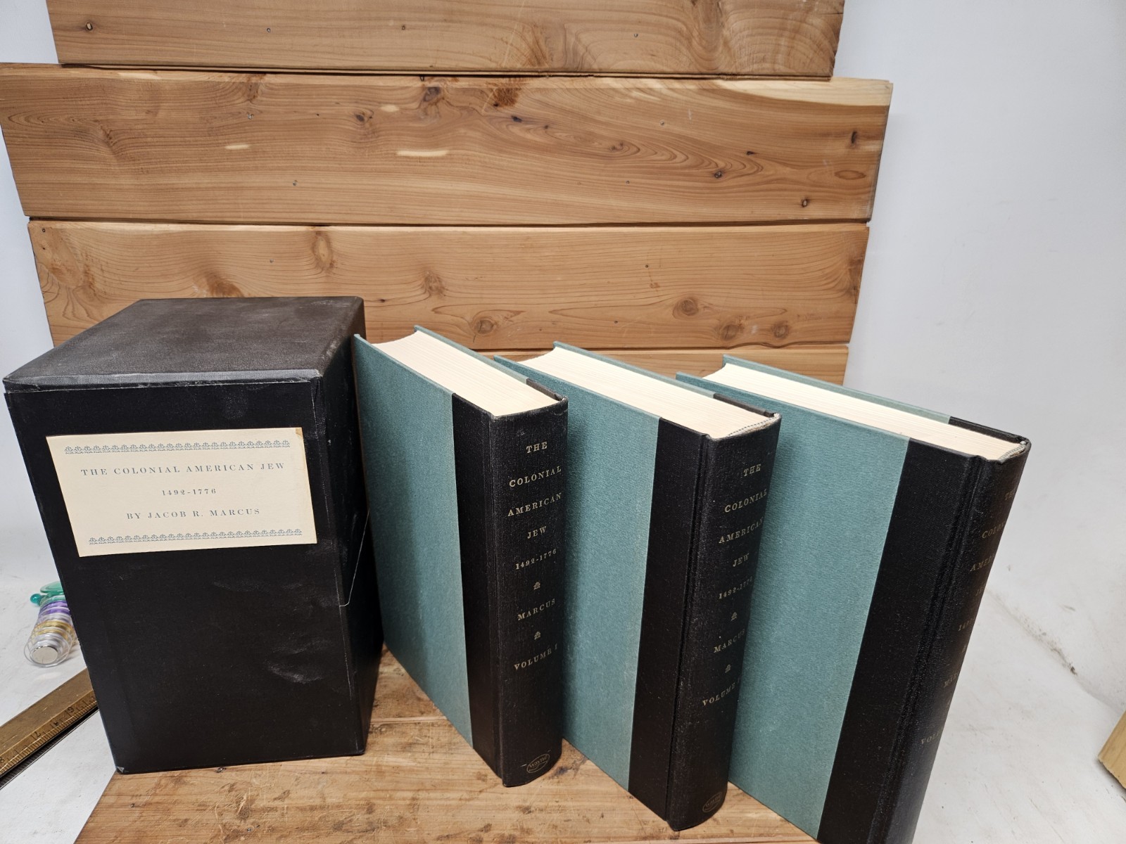 Colonial American Jew 1492-1776 Marcus 1st Ed 1970 3 Vol HC Set in Slipcase RARE