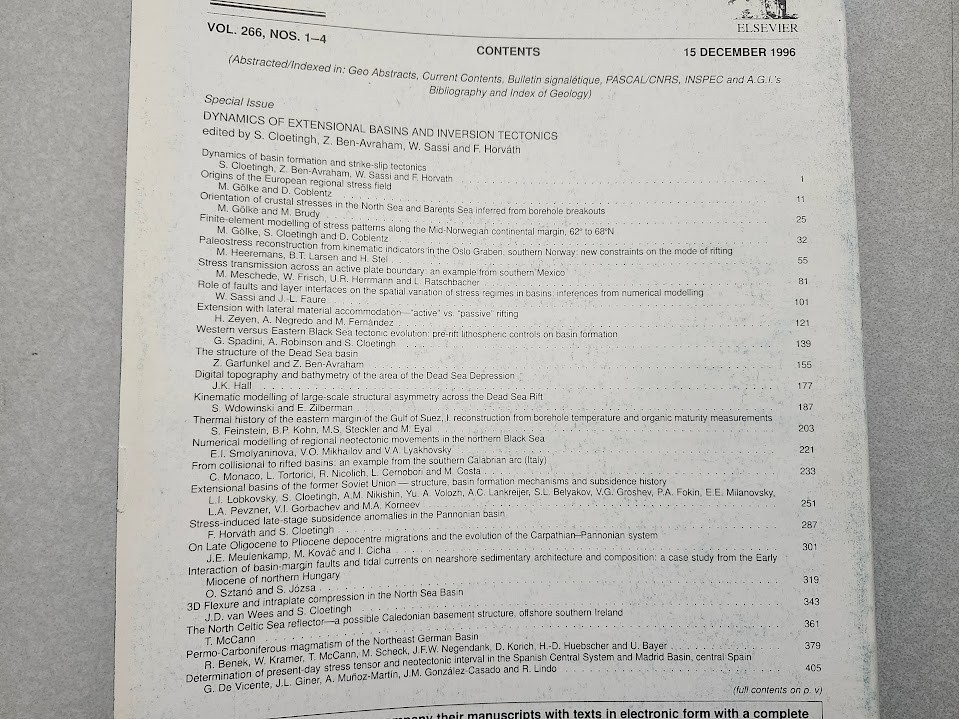Dynamics of Extensional Basins Inversion Tectonics Geology Tectonophysics Earth!