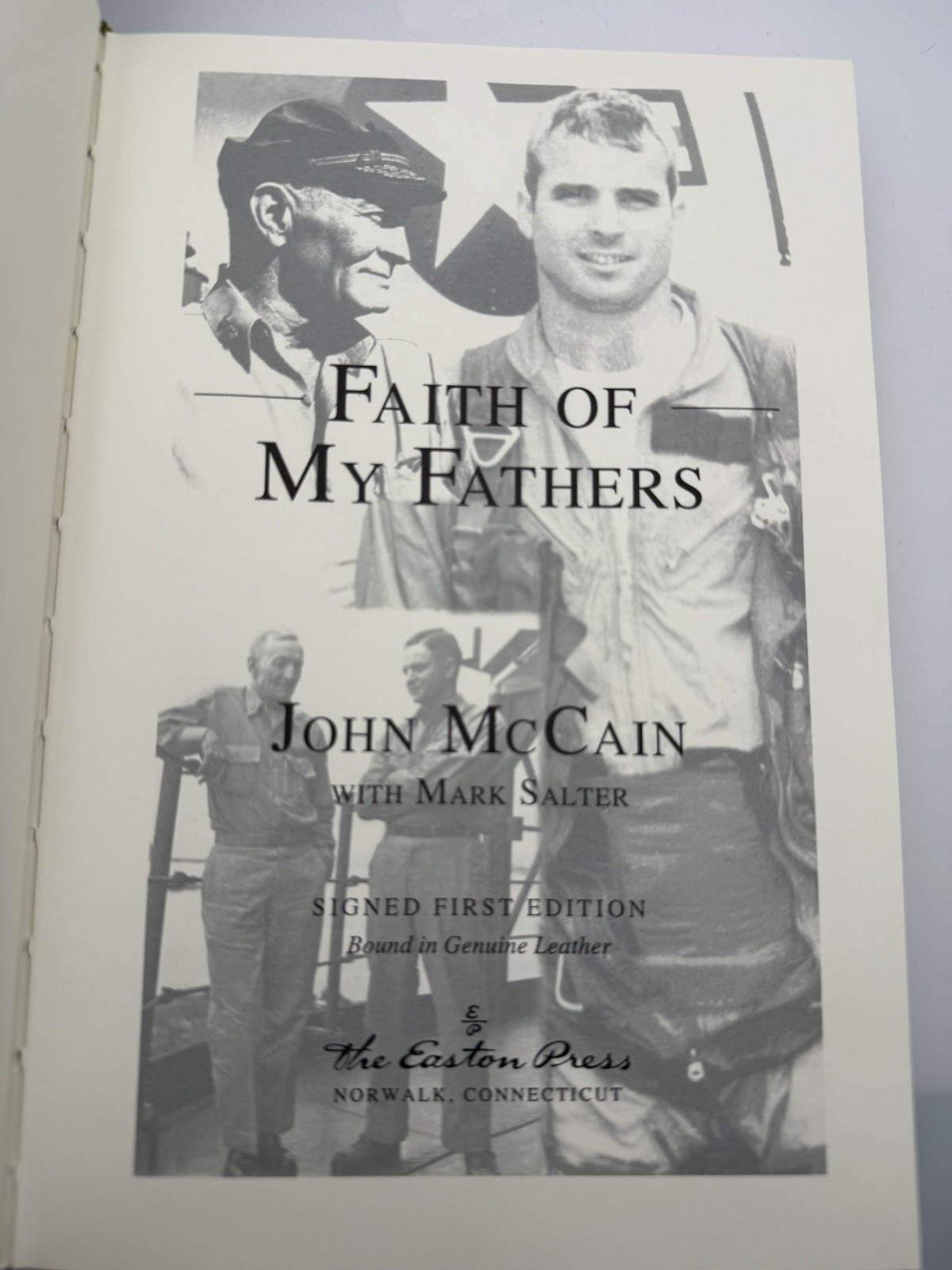 Easton Press 1st Edition Faith of My Fathers John McCain Memoir Signed /1250 COA