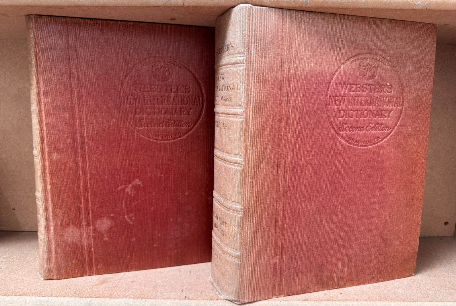 1947 Webster’s International Dictionary 2 Volumes Complete Set of Books ID4919