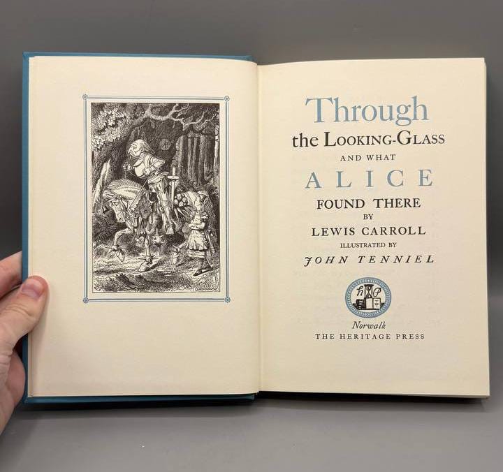 Vintage Through the Looking-Glass Lewis Carroll 1969 Heritage Press Hardcover