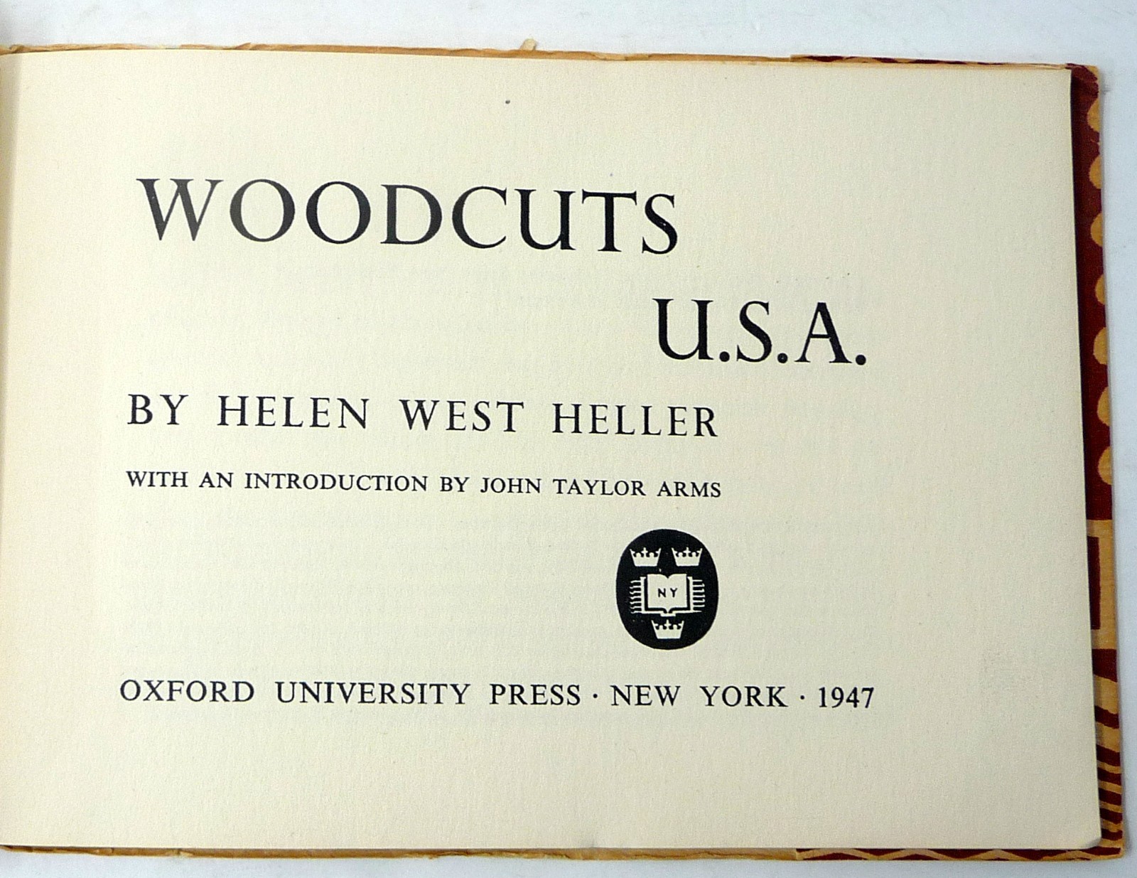 1947 Woodcuts USA Arts & Crafts Movement Helen West Heller Illustrated w/ Quotes