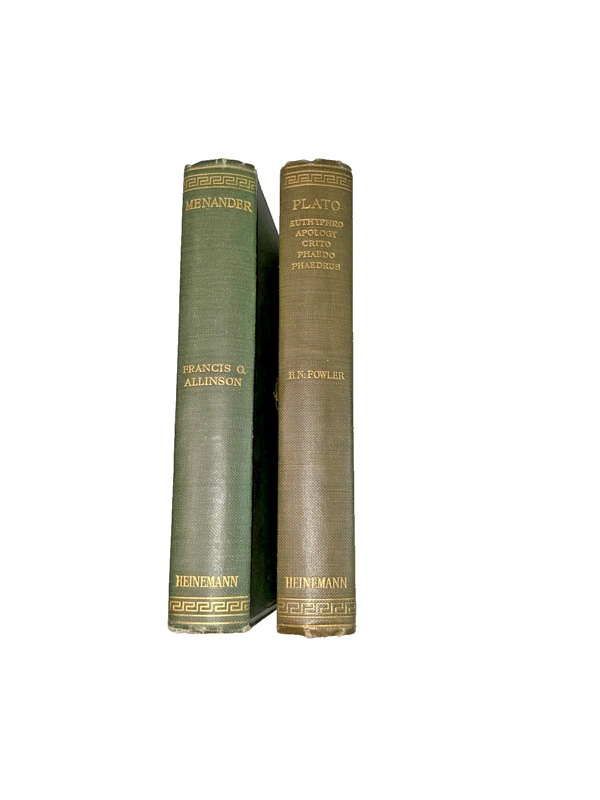 Bundle x2 Heinemann Collection Plato & Menander – 1921/1923