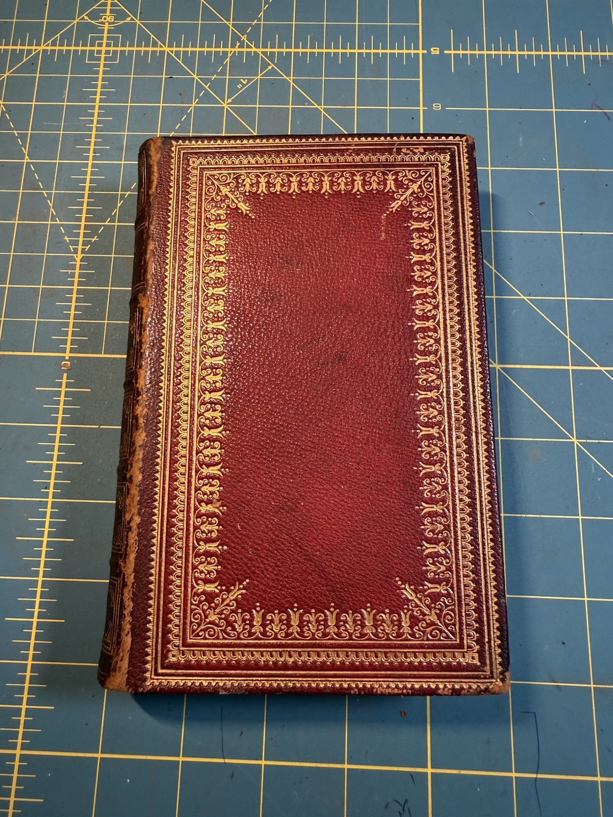 Tennyson Poems 1876 Full Red Morocco Fine Binding All Edges Gilt Antique Leather