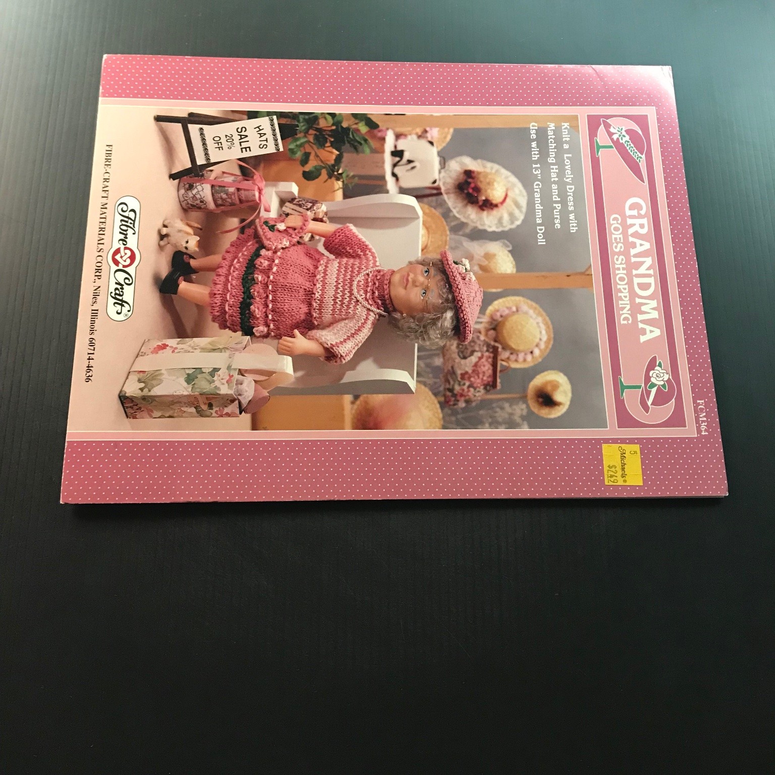 Grandma Goes Shopping Knitting Pattern Book 1994 Fibre-Craft Doll Outfit FCM364