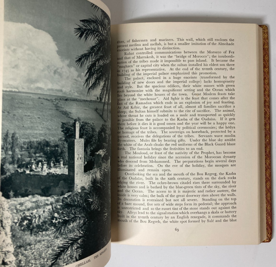 1952 Miège MOROCCO Signed Fine Binding Full Morocco Leather Mosaic Doublures